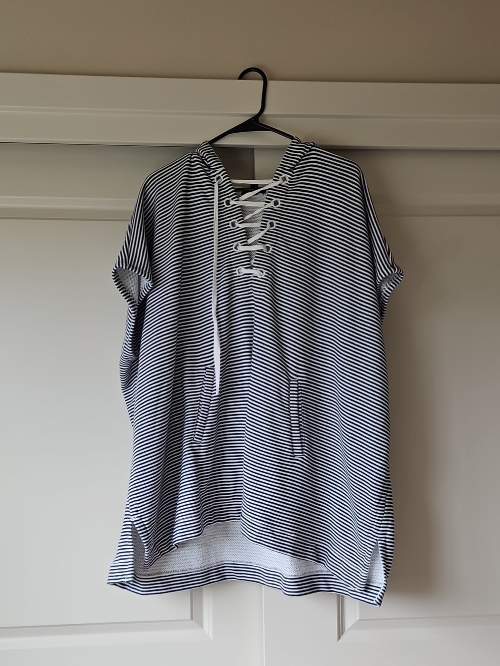J.Crew Navy and White Striped Beach Cover up